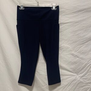Athleta Navy Blue Leggings Petite Medium EUC